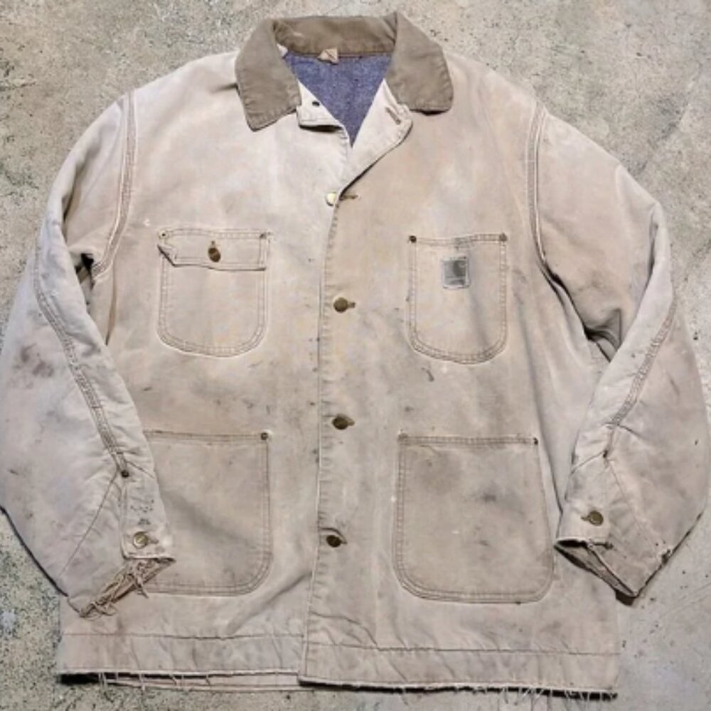 Vintage Carhartt 80’s Blanket Lined Chore Jacket Size 48L